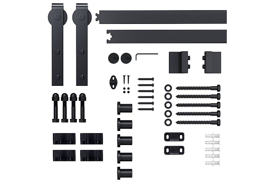 HOMCOM Türbeschlag mit Schrauben Laufschiene Komplett-Set (Schiebetüren-Bes günstig online kaufen