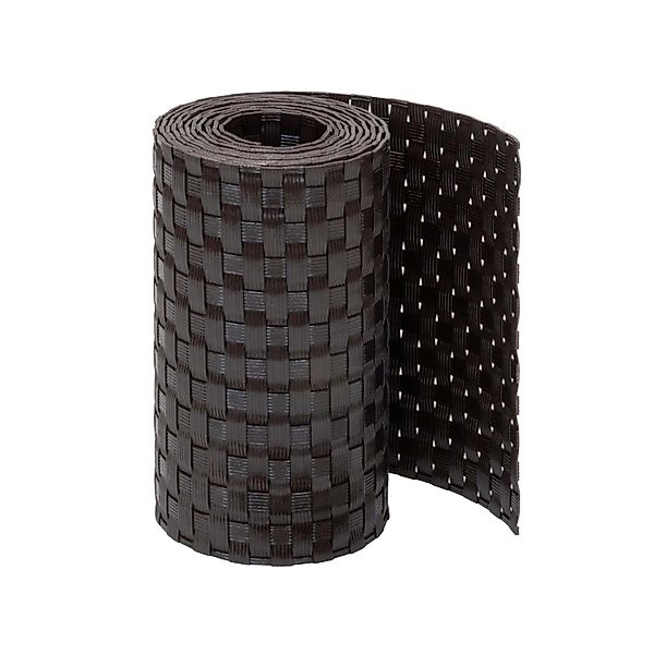 Jardinion Sichtschutzstreifen 250cm x 19cm x 2,4mm Dunkelbraun Blickdicht günstig online kaufen
