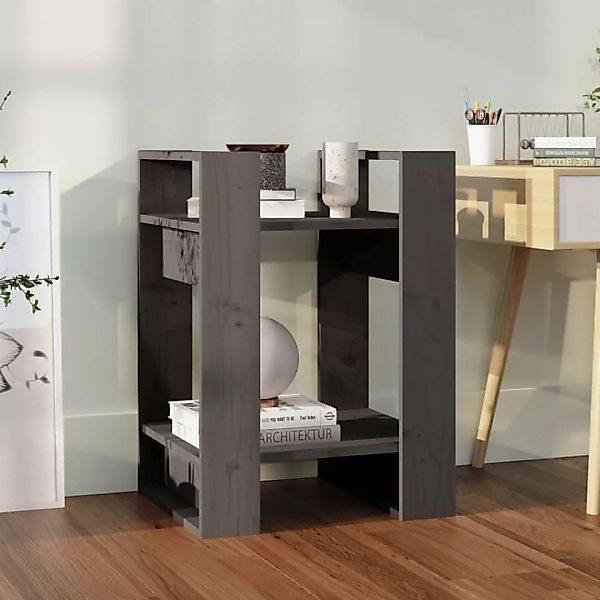 vidaXL Bücherregal Bücherregal/Raumteiler Grau 41x35x57 cm günstig online kaufen