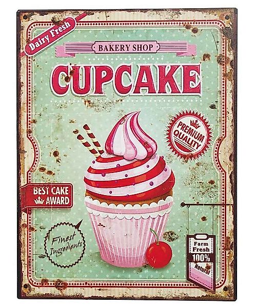 Nostalgie Blechschild CUPCAKES Bakery Shop Dekoschild Backen 33x25cm günstig online kaufen