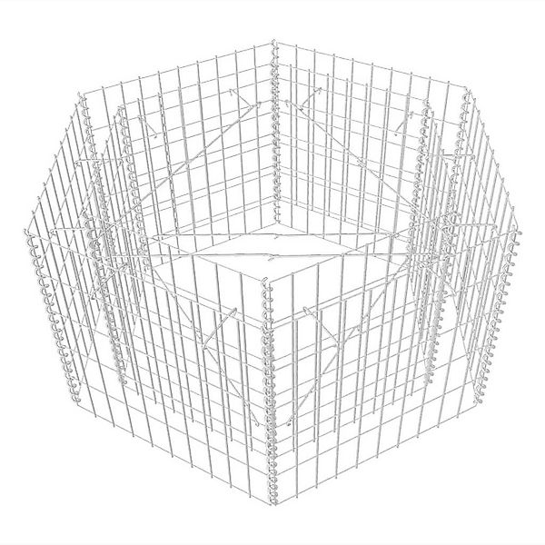 vidaXL Hochbeet Sechseckiges Gabionen-Hochbeet 100×90×50 cm günstig online kaufen