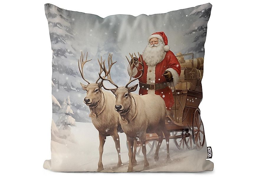 VOID Kissenbezug, (1 Stück), Nikolaus Rentier Winter nikolaus weihnachtsman günstig online kaufen