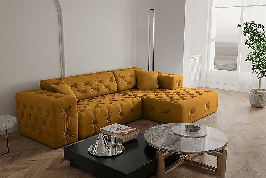 Fun Möbel Ecksofa Ecksofa Designersofa CHANTAL in Stoff Opera Velvet, Ottom günstig online kaufen