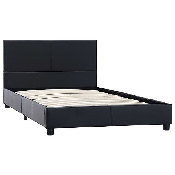vidaXL Bett Bettgestell Schwarz Kunstleder 90x200 cm günstig online kaufen