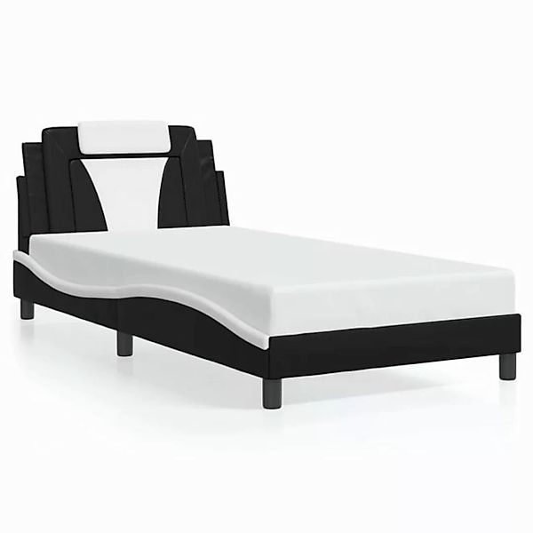 vidaXL Bett Bettgestell mit LED Schwarz 80x200 cm Kunstleder günstig online kaufen