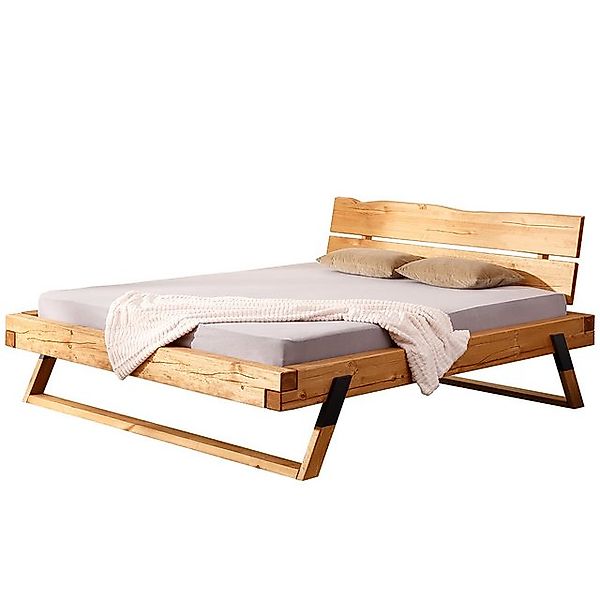 Lomadox Bett BRANTFORD-69, Liegefläche 160x200, Holzkopfteil, Kiefer massiv günstig online kaufen