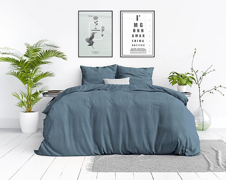 Dreamhouse | Bettbezug-Set Stone Washed Satin inkl. Kissenbezug günstig online kaufen