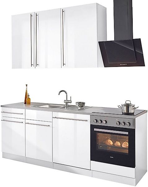 wiho Küchen Küchenzeile Chicago, TOPSELLER, mit E-Geräten, Breite 220 cm günstig online kaufen