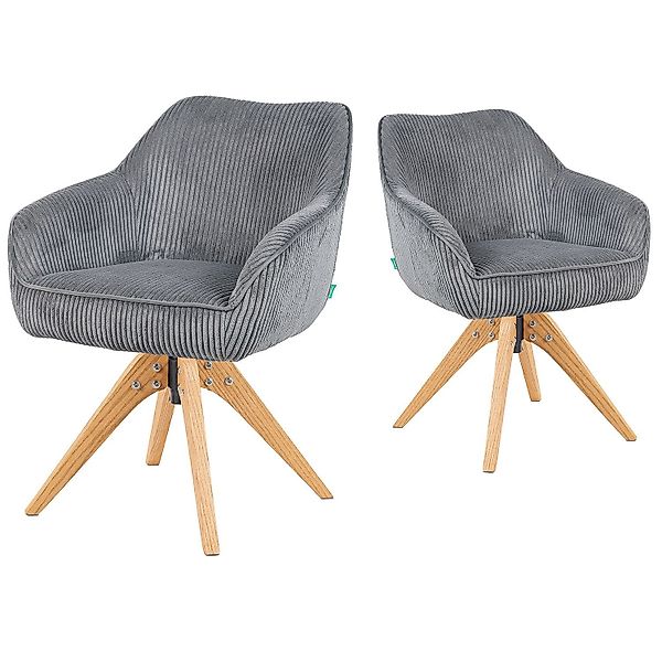 DUBI Möbel Polsterstuhl Mika-Finn 2er-Set, Federkern, günstig online kaufen