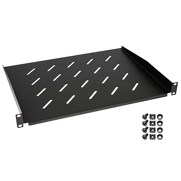 HMF 65499 Fachboden für Serverschrank  19 Zoll  1 HE  350mm Schwarz günstig online kaufen