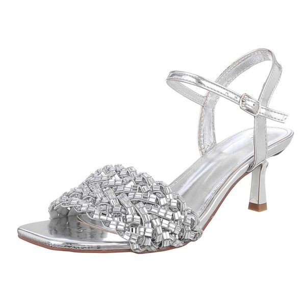Ital-Design Elegante Damen Sandalen mit Strass-Details günstig online kaufen