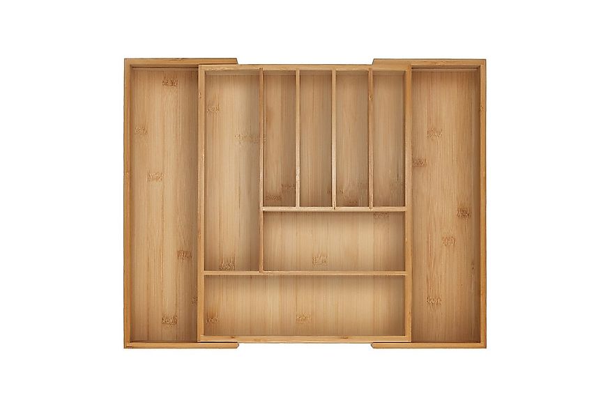 relaxdays Besteckkasten Ausziehbarer Besteckkasten aus Bambus, 38 cm günstig online kaufen