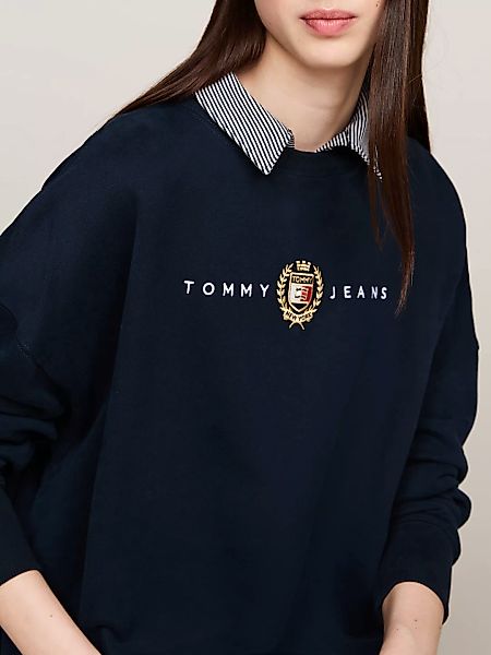 Tommy Jeans Curve Jerseykleid "TJW CREST LINEAR CREW DRESS EXT", in Großen günstig online kaufen