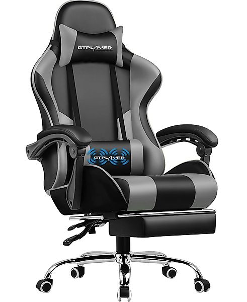 GTPLAYER Gaming-Stuhl Bürostuhl mit Massagefunktion, Fußstütze, günstig online kaufen