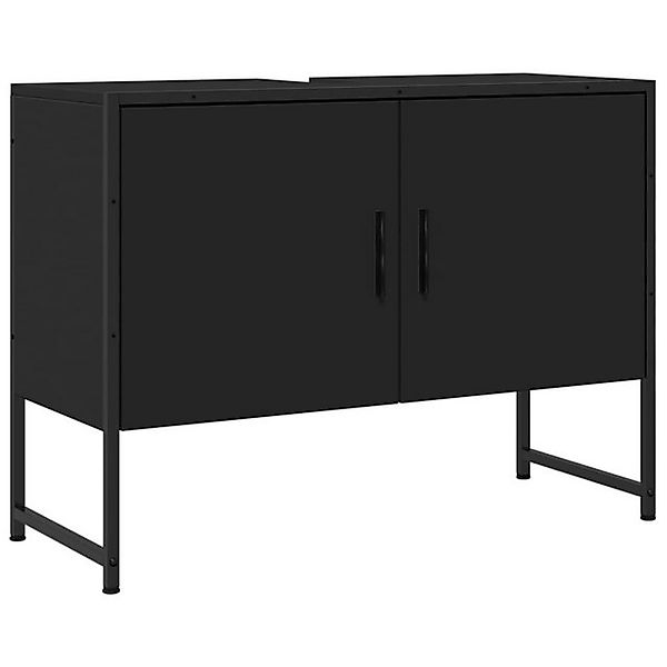 vidaXL Waschbeckenunterschrank Waschbeckenschrank Schwarz 80x33x60 cm Holzw günstig online kaufen