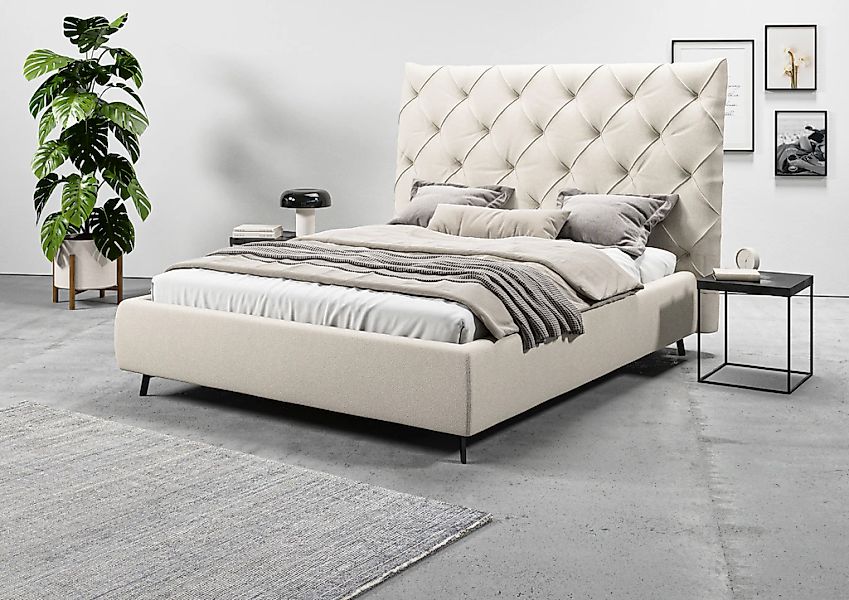 Home affaire Polsterbett "Maxime, in 4 Breiten bis 200cm, auch in Leder" Ko günstig online kaufen