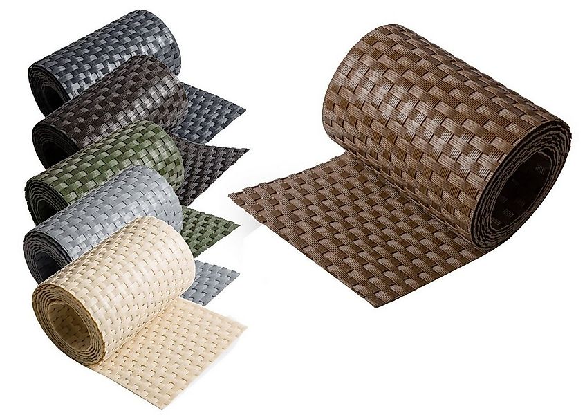 dynamic24 Sichtschutzstreifen, Polyrattan Sichtschutz Streifen 2,55m Zaunbl günstig online kaufen