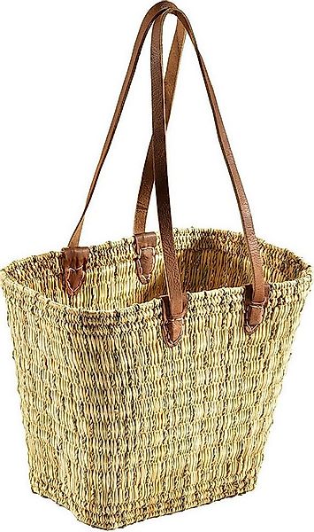 Kobolo Shopper Seegrastasche natur mit Schulterhenkeln aus Leder günstig online kaufen