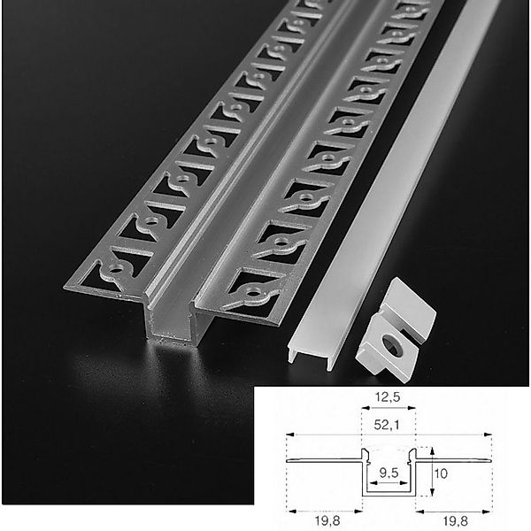 ENERGMiX LED-Stripe-Profil 2 Meter Alu Profile günstig online kaufen