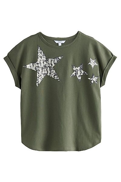 Next Paillettenshirt T-Shirt mit Pailletten-Stern aus 100 % Baumwolle (1-tl günstig online kaufen