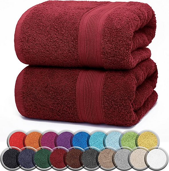 NatureMark Saunatuch Frottier Saunatücher 80x200cm, 100% Baumwolle (2-St), günstig online kaufen