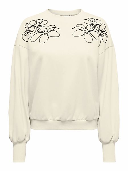 ONLY Sweatshirt "ONLBROOKE L/S O-NECK DETAIL SWT NOOS" günstig online kaufen