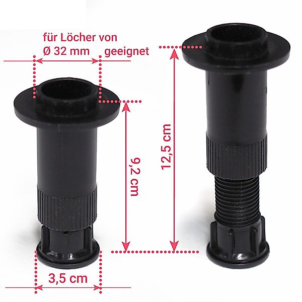 WITEN&NOCK Duschwannenfüße höhenverstellbare Stellfüße für SMC günstig online kaufen
