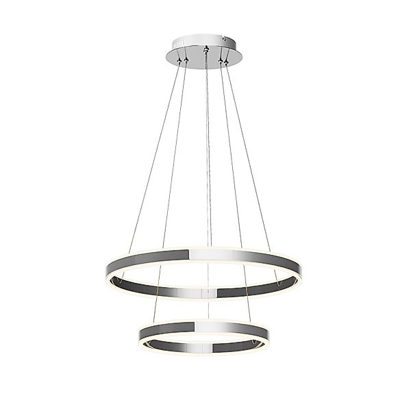 Lucande LED Lyani 9621978 Dimmbar Modern in Chrom aus Metall 2-flammig Wohn günstig online kaufen