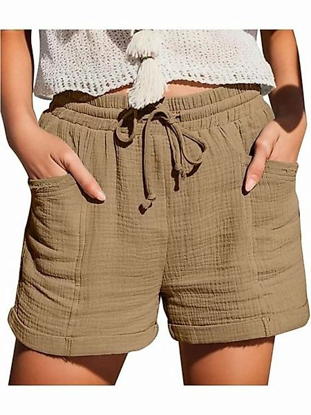 KIKI Strandshorts Shorts Damen Sommer Beach Shorts Sport Shorts mit Kordelz günstig online kaufen