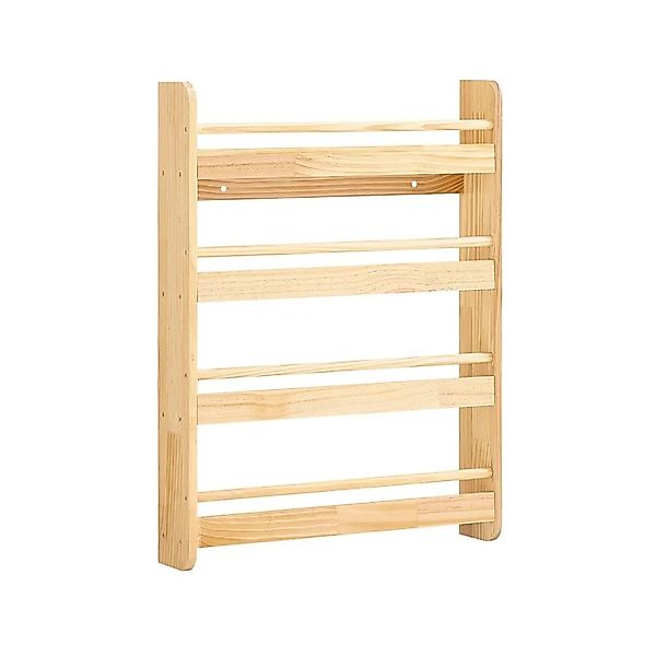 SoBuy Bücherregal Wandregal Kinderregal Hängeregal mit 3 Ablagen Natur 60x8 günstig online kaufen