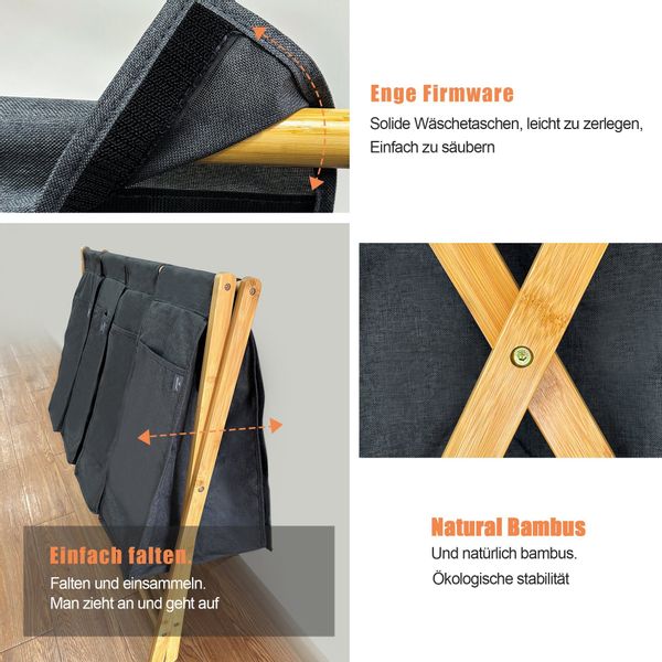 AdelDream Wäschekorb Bambus,Wäschesammler für Schmutzwäsche Wäsche günstig online kaufen