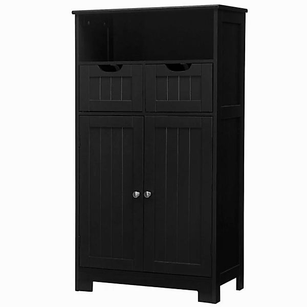 KOMFOTTEU Midischrank Badezimmerschrank 60x30x109cm,mit 2 Schubladen günstig online kaufen