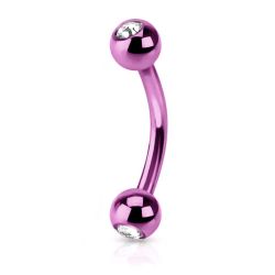 viva-adorno Augenbrauenpiercing Piercing Banane mit Kristall günstig online kaufen