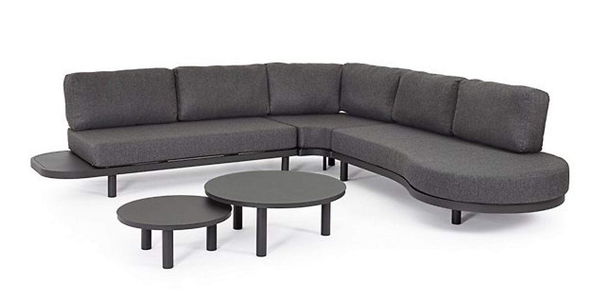 Bizzotto Gartensofa Hercules Inkl. Couchtisch-Set, Anthrazit, Inkl. Couchti günstig online kaufen