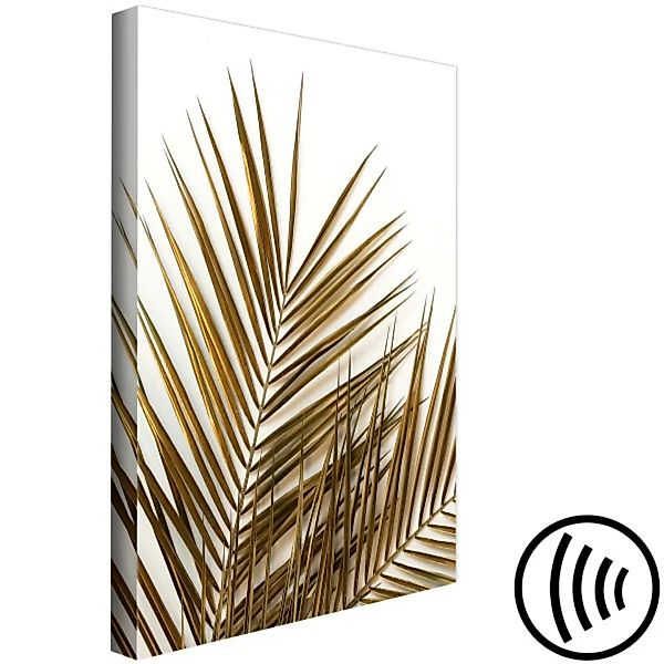 Leinwandbild Trockene Palmblätter - Foto mit einem Pflanzenmotiv  XXL günstig online kaufen