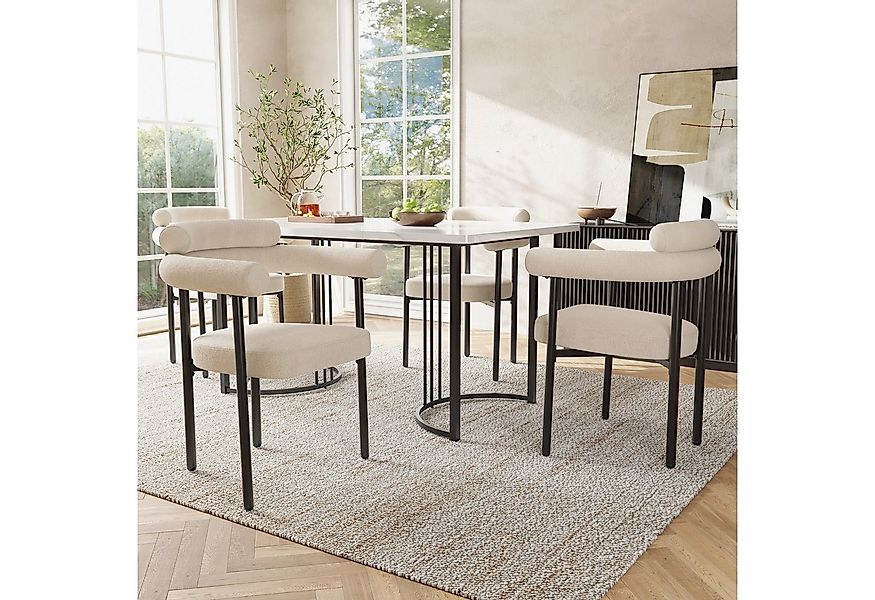 Flieks Esszimmerstuhl (Set, 4 St), 4er Set Polsterstühle Wohnzimmer Samt Kü günstig online kaufen