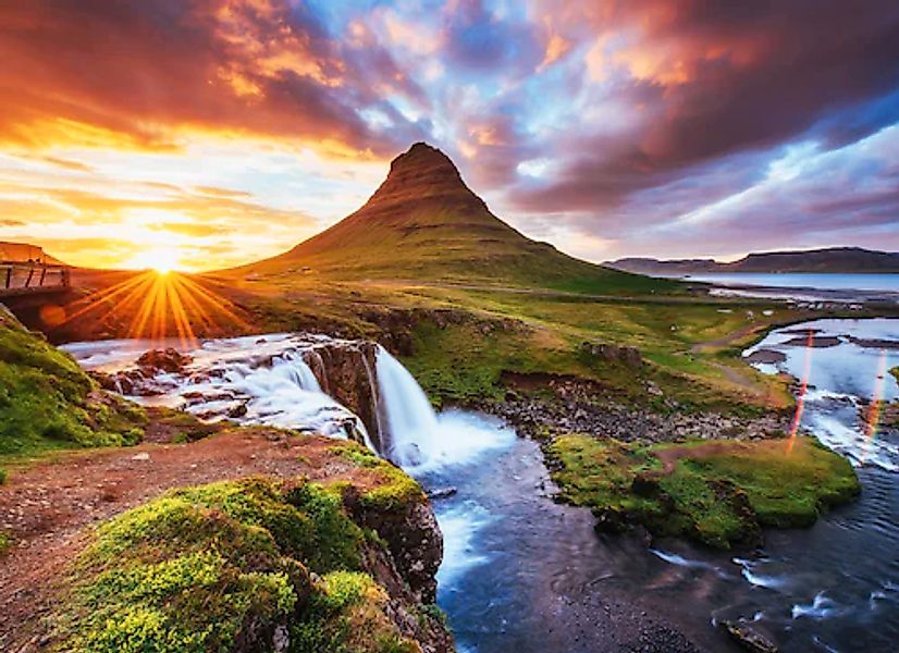 Papermoon Fototapete »Kirkjufel Waterfalls Iceland« glatt günstig online kaufen