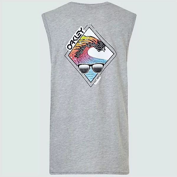 Oakley Apparel Rainbow Waves B1b Ärmelloses T-shirt L New Granite Heather günstig online kaufen