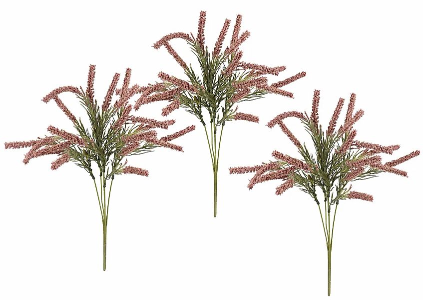 I.GE.A. Kunstpflanze "Erikabusch 3er Set", 35cm Erika Heidenkraut Strauch B günstig online kaufen