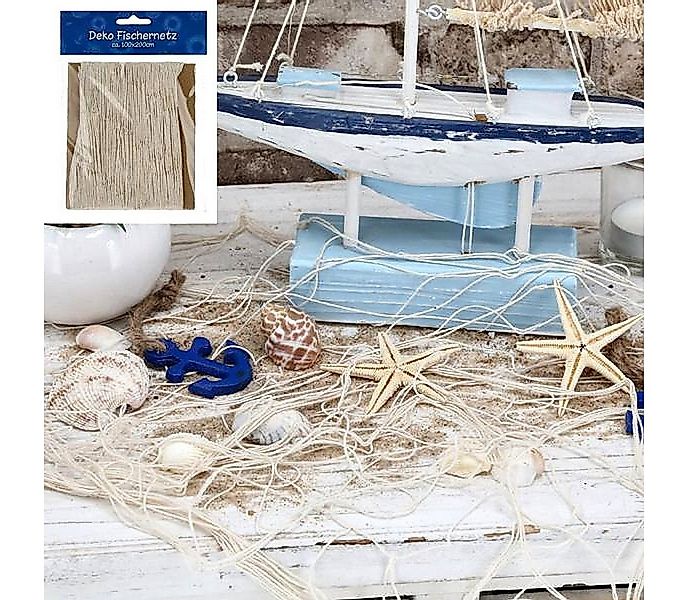 Macosa Home Wanddekoobjekt Fischernetz maritime Deko Gartenhaus Badezimmer günstig online kaufen