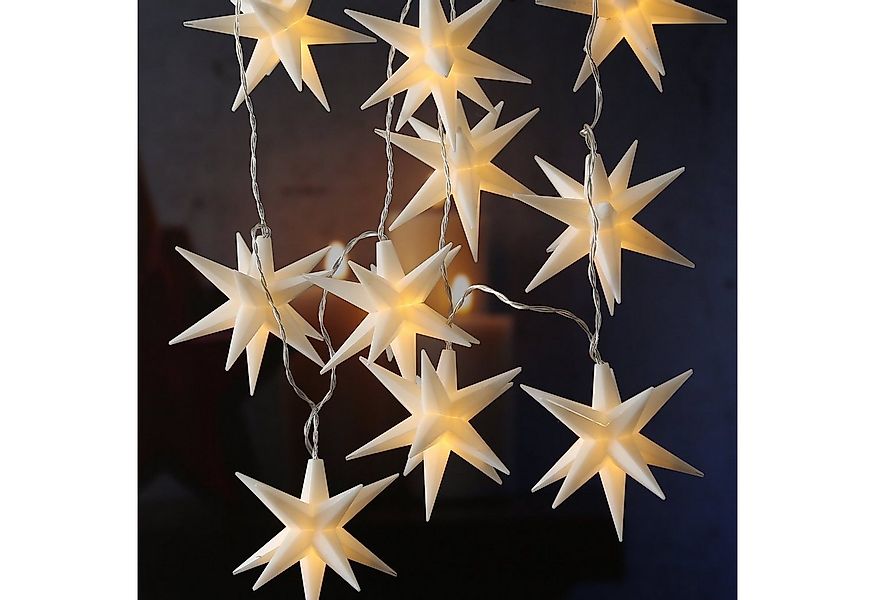 MARELIDA LED-Lichterkette 3D Sterne 3D warmweiß Timer Weihnachten Deko für günstig online kaufen