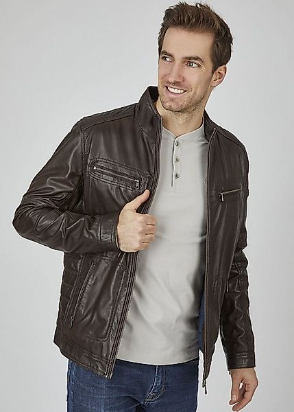 bugatti Lederjacke BUFIDELIO (1-St) mit Ziernähten und Reißverschlusstasche günstig online kaufen