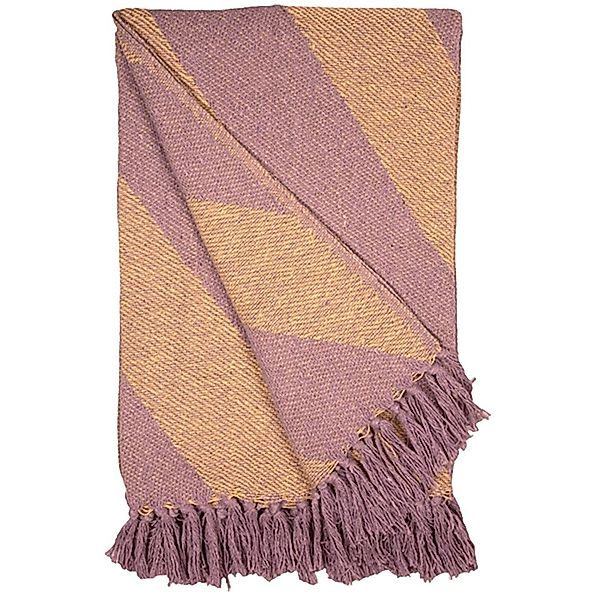 Wohndecke Decke Überwurf diagonale Streifen 100% günstig online kaufen