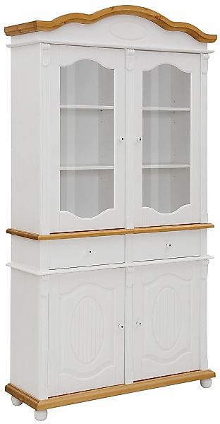 Home affaire "Tessin" Vitrinen-Aufsatz, Breite 115 cm, aus massiver Kiefer, günstig online kaufen