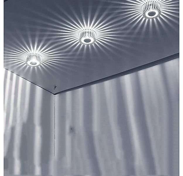 Rosnek LED Deckenleuchte 3W, Kaltes Weiß/RGB, Aluminium, Für Wohnzimmer Sch günstig online kaufen