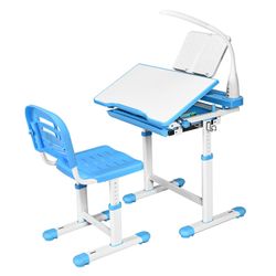 KOMFOTTEU Kinderschreibtisch höhenverstellbar (Set), mit Stuhl günstig online kaufen