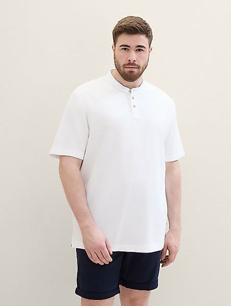 TOM TAILOR PLUS Poloshirt Plus Size - Poloshirt mit Stehkragen günstig online kaufen