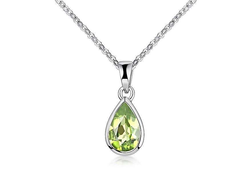Materia Kettenanhänger Tropfen Peridot Edelstein Grün KA-274, 925 Sterling günstig online kaufen