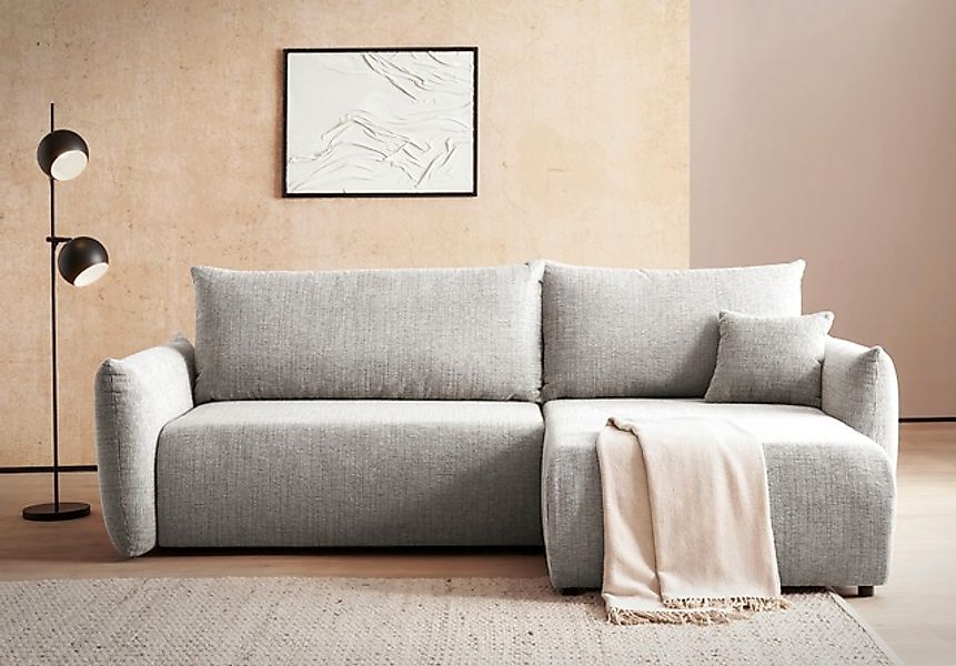 Home affaire Ecksofa »MAVAS Schlafsofa mit Bettkasten, L-Form,« ca.257/127c günstig online kaufen