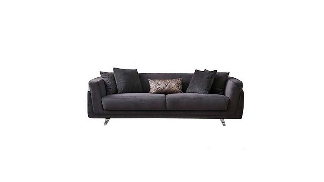 Xlmoebel Sofa Sofa mit Schlaffunktion 3-Sitzer in Grau aus Stoff - Stoffcou günstig online kaufen